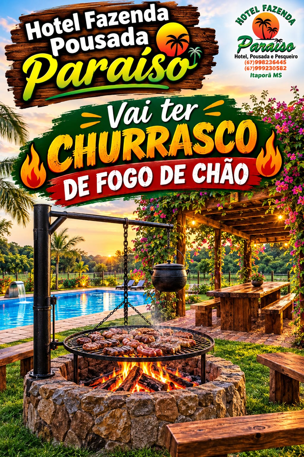 Vista principal de Hotel fazenda pousada paraiso em Itaporã, MS